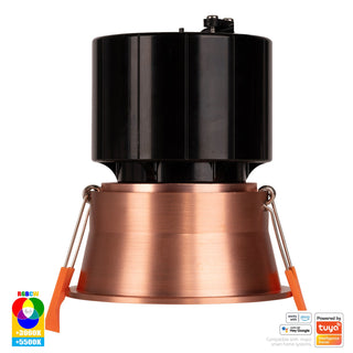 Havit HV5513RGBCW-CP Prime Copper Coloured Fixed Deep RGBCW WIFI LED Downlight