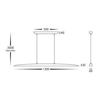 Havit HV6010T Noce Walnut Timber 1300mm Linear Pendant
