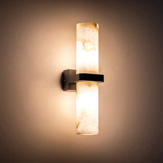 Havit HV8079T-BLK Albast Black Up & Down Wall Light with Alabaster Glass