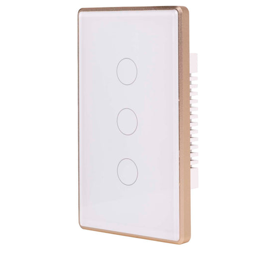 Havit HV9120-3 - Wifi 3 Gang White with Gold Trim Wall Switch