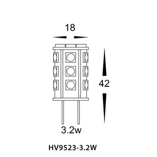Havit HV9523-3.2W-HV9529-3.2W 3.2w G4 LED Bi Pin Globe
