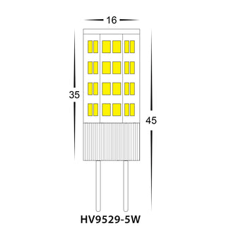 Havit HV9523-5W-HV9529-5W 5w G4 12v DC LED Bi Pin Globe