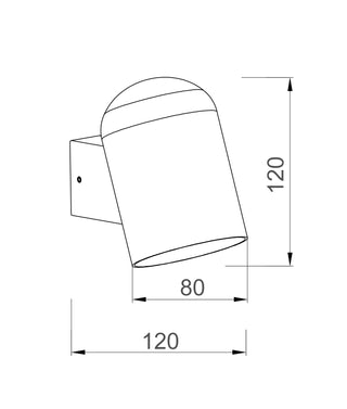 CLA Keila Exterior Oval Surface Mounted Wall Lights IP65