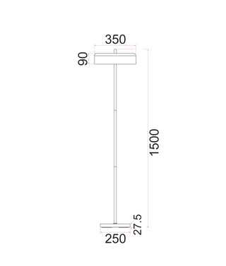 CLA Kello Interior Drum Shade Floor Lamps