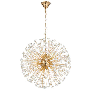 Telbix LERIDA 9 LIGHT ROUND PENDANT GOLD