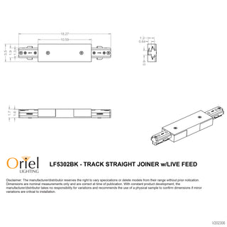 Oriel Lighting Live Track Joiner