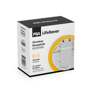 PSA LIF6000WB Wireless Baseplate Rf Interlink Baseplate For Lifesaver 6000 Series Smoke Alarms