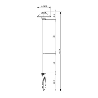 SAL Lily SE7366G4/BK 2.5W IP65 LED Antique Brass Residential Landscape Luminaire (Copy)