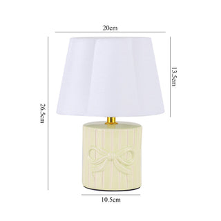 Lexi Miri Ribbon Bow Ceramic Table Lamp