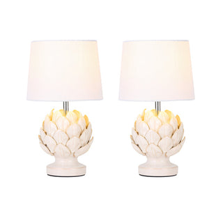 Lexi Tasha Artichoke Ceramic Table Lamp | Set of 2