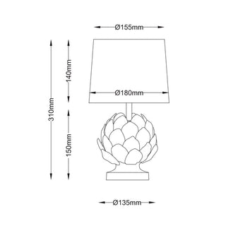 Lexi Tasha Artichoke Ceramic Table Lamp | Set of 2