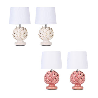 Lexi Tasha Artichoke Ceramic Table Lamp | Set of 2