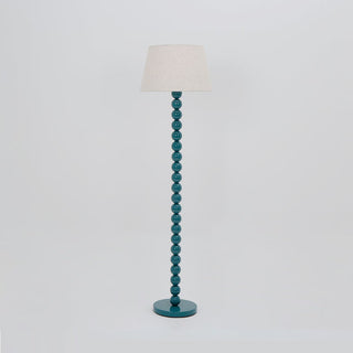 Lexi Pearl Orb Floor Lamp Cyan