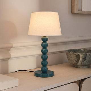 Lexi Pearl Orb Table Lamp Cyan