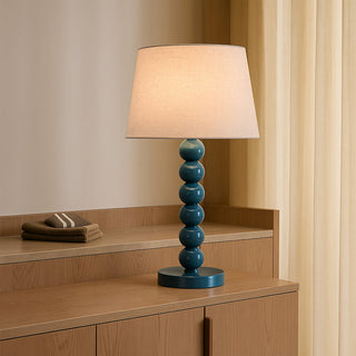 Lexi Pearl Orb Table Lamp Cyan