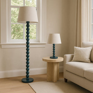 Lexi Pearl Orb Table Lamp Cyan