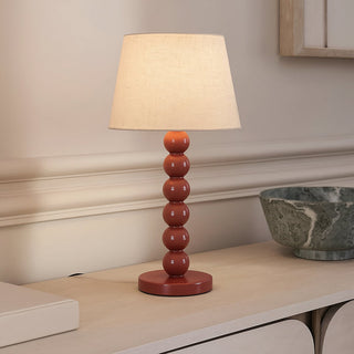 Lexi Pearl Orb Table Lamp Rust