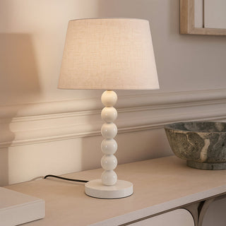 Lexi Pearl Orb Table Lamp Whisper White