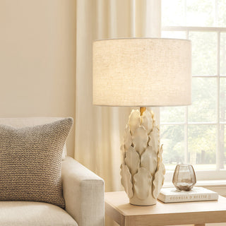 Lexi Layered Leaf Ceramic Table Lamp