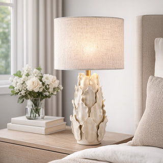 Lexi Layered Leaf Ceramic Table Lamp