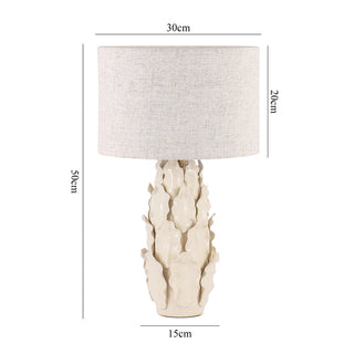 Lexi Layered Leaf Ceramic Table Lamp