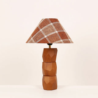 Lexi Helena Hand-Faceted Wooden Base Table Lamp