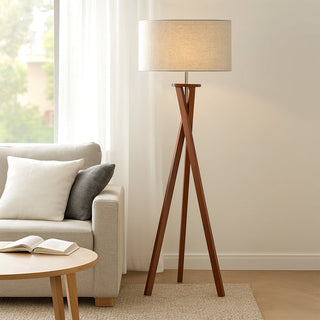 Lexi Easel Floor Lamp - Walnut