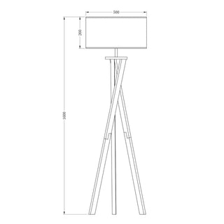Lexi Easel Floor Lamp - Walnut