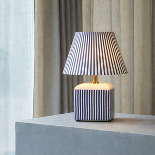Lexi Amaris Ceramic Striped Table Lamp
