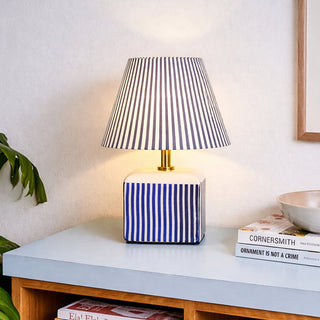 Lexi Amaris Ceramic Striped Table Lamp
