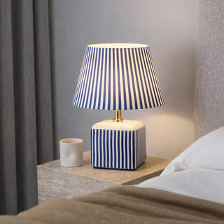Lexi Amaris Ceramic Striped Table Lamp