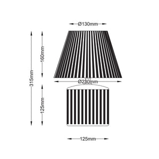 Lexi Amaris Ceramic Striped Table Lamp