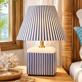 Lexi Amaris Ceramic Striped Table Lamp