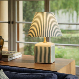 Lexi Amaris Ceramic Striped Table Lamp