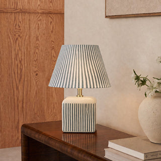 Lexi Amaris Ceramic Striped Table Lamp