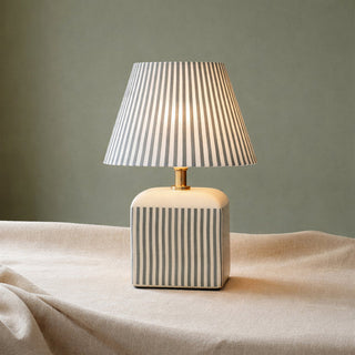 Lexi Amaris Ceramic Striped Table Lamp