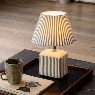 Lexi Amaris Ceramic Striped Table Lamp