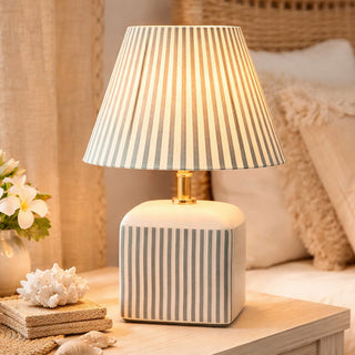 Lexi Amaris Ceramic Striped Table Lamp