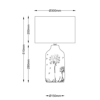 Lexi Nari Dandelion Ceramic Table Lamp