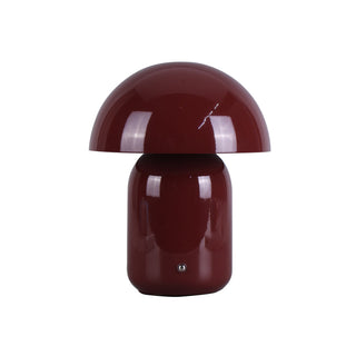 Lexi USB Rechargeable Mushroom LED CCT Dimmable Touch Table Lamp Brick Red