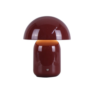 Lexi USB Rechargeable Mushroom LED CCT Dimmable Touch Table Lamp Brick Red