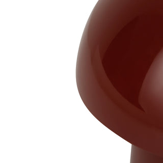 Lexi USB Rechargeable Mushroom LED CCT Dimmable Touch Table Lamp Brick Red
