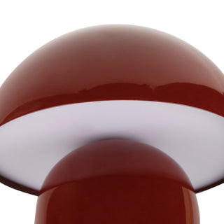 Lexi USB Rechargeable Mushroom LED CCT Dimmable Touch Table Lamp Brick Red