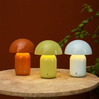 Lexi USB Rechargeable Mushroom LED CCT Dimmable Touch Table Lamp Pale Blue
