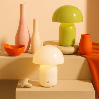 Lexi USB Rechargeable Mushroom LED CCT Dimmable Touch Table Lamp White