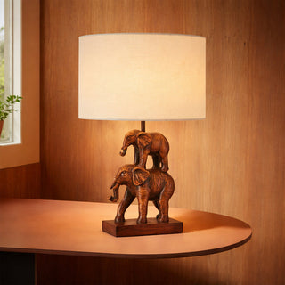 Lexi Mother & Calf Elephant LED Table Lamp
