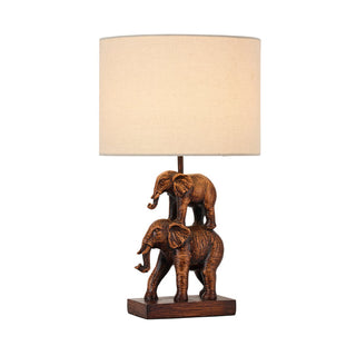 Lexi Mother & Calf Elephant LED Table Lamp