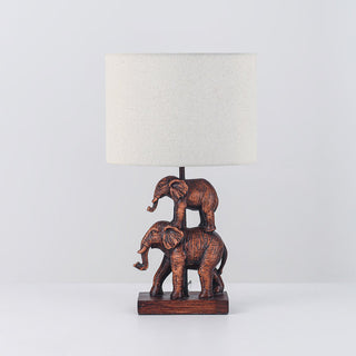 Lexi Mother & Calf Elephant LED Table Lamp