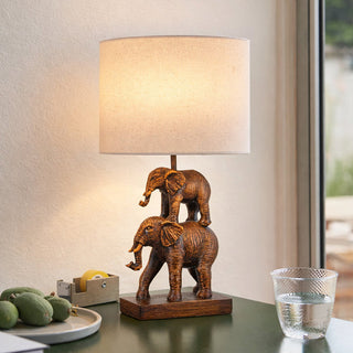 Lexi Mother & Calf Elephant LED Table Lamp