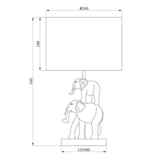 Lexi Mother & Calf Elephant LED Table Lamp